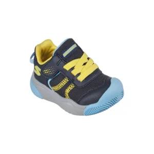 Skechers Kids MIGHTY TOES Navy/Yellow Velcro Trainer 407321N/NVYL