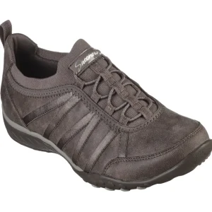 Skechers Ladies Dark Taupe Relaxed Fit Slip-On Trainer 100371/DKTP