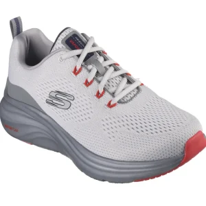 Skechers Mens Lightweight Grey/Orange Vapor Foam Trainer 232625